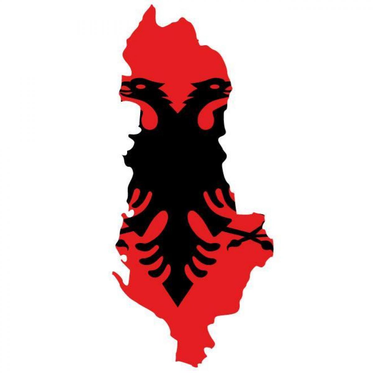 지도 알바니아의 플래그