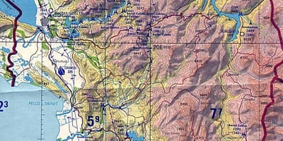 지도 알바니아의 지형