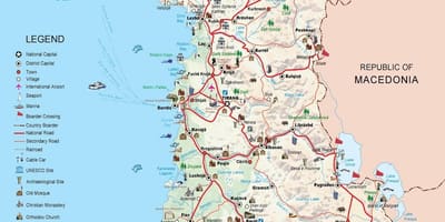 Dhermi 지도 알바니아